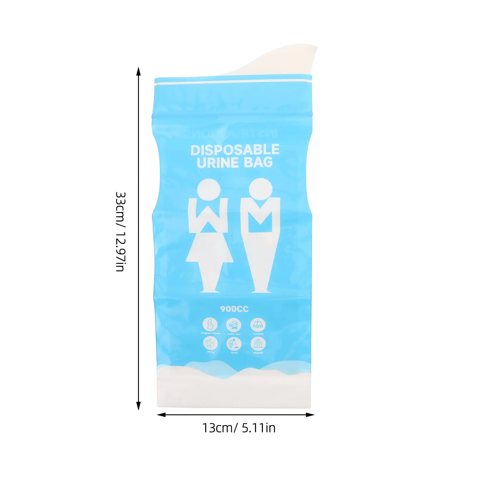 20Pcs 응급 화장실 가방 자동차 소변기 일회용 휴대용 여행 오줌 가방 누출 방지 편리한 도로 여행 캠핑 남성 여성