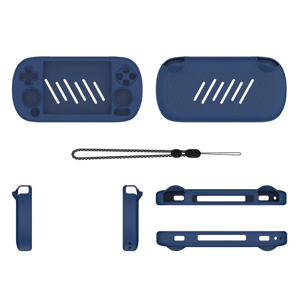 Silicone Shockproof Protector Sleeve with Lanyard for Handheld Game Console
