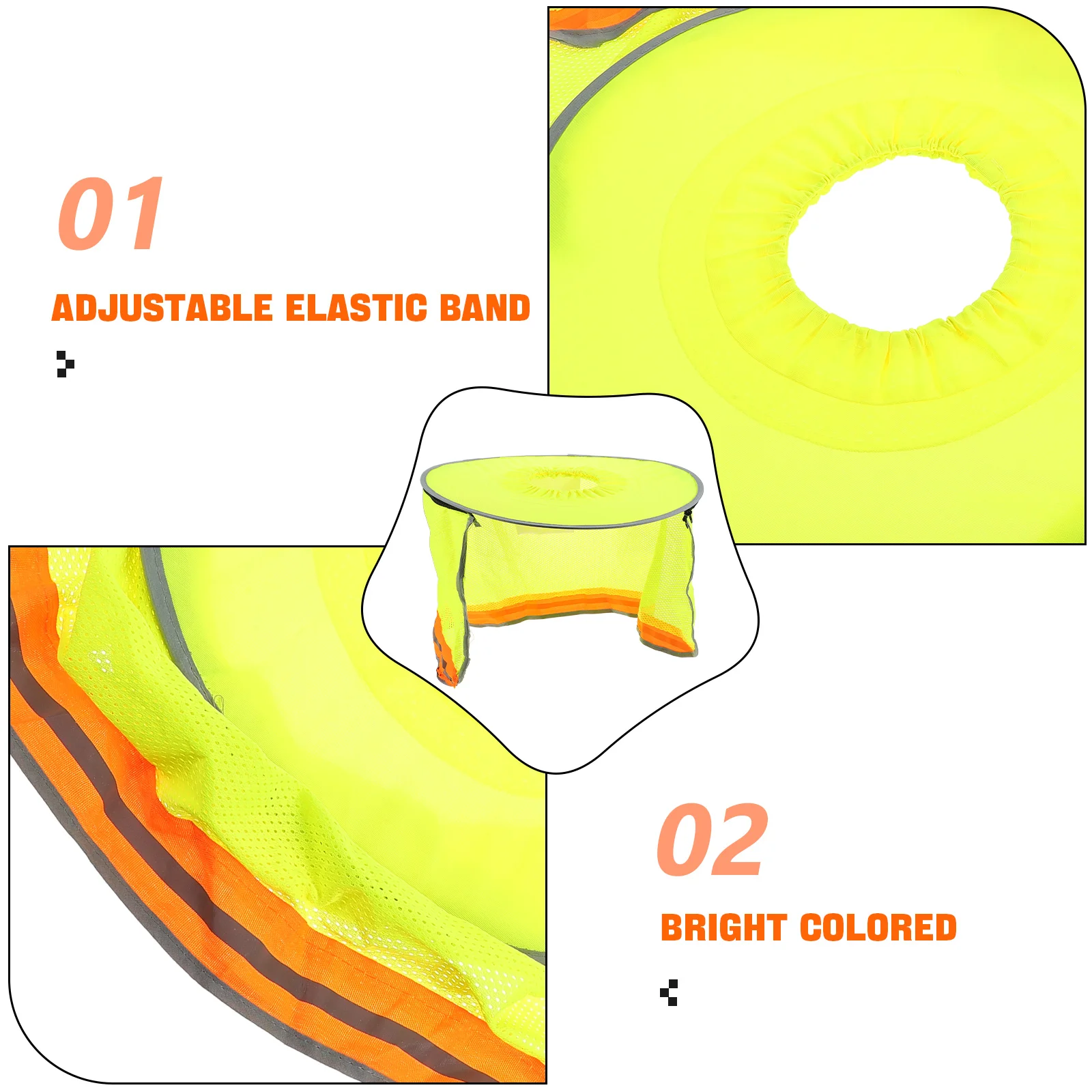 Hard Hat Accessories Sun Shade Full Brim Visor Sports Cloth Sunproof for Miss