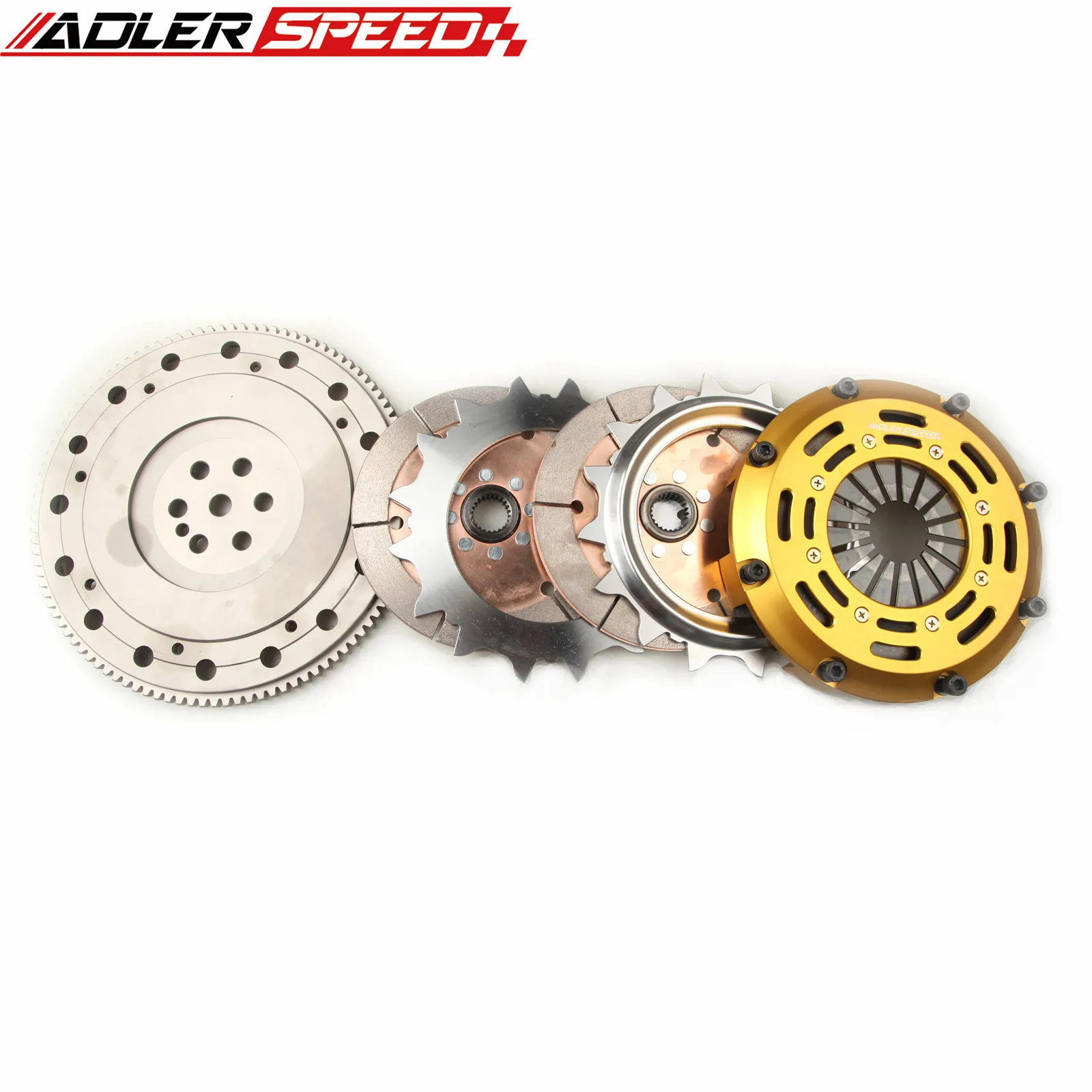 미쓰비시 갤런트 VR4 이클립스 GSX, 이글 탈론 TSi, 플리머스 레이저 RS AWD 6볼트용 ADLERSPEED 레이싱 클러치 트윈 디스크