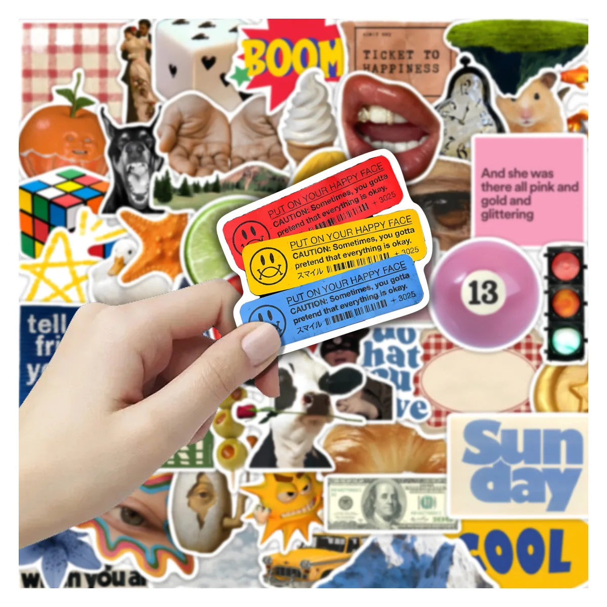 50pcs Ins 미학 스티커 현대 스타일 Diy 장식 Diy 노트북 수하물 오토바이 노트북 냉장고 스티커
