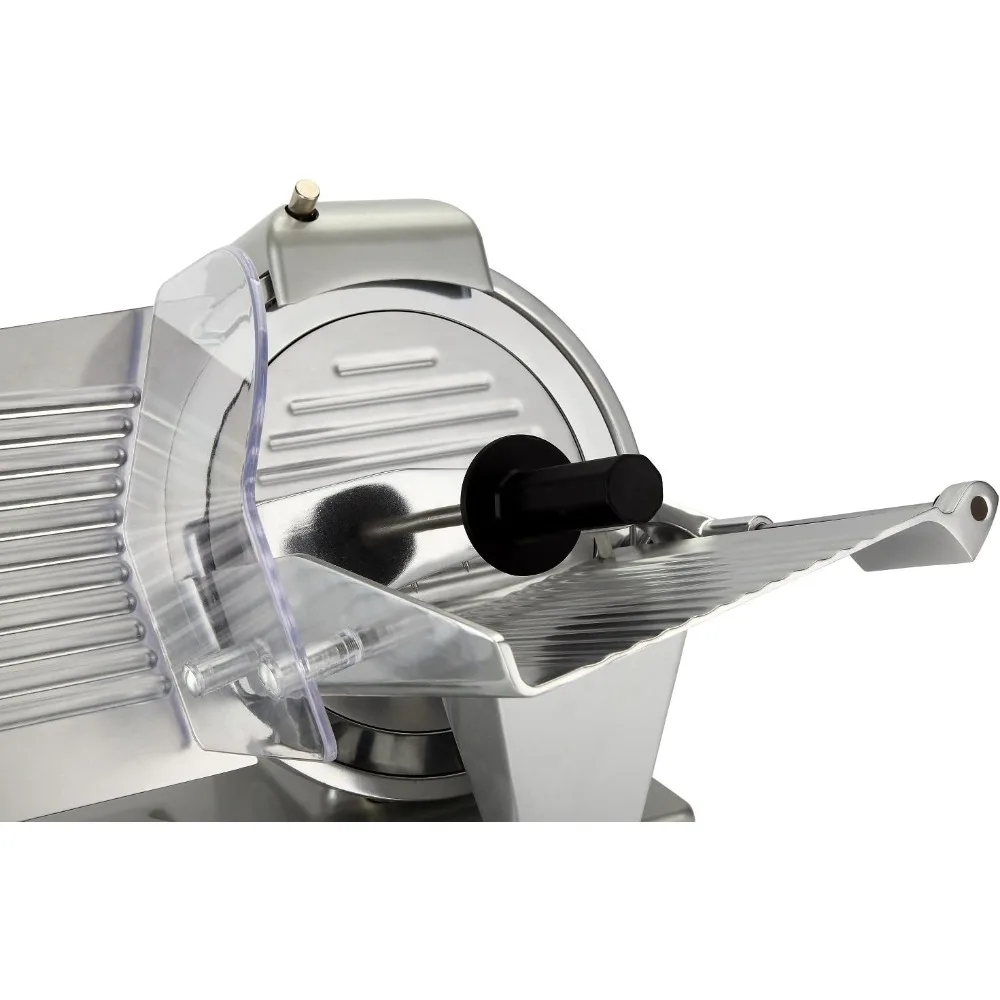 BESWOOD 10" Premium Chromium-plated Steel Blade Electric Deli Meat Cheese Food Slicer Commercial and for Home use 240W