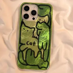 Cute Cartoon Animal Pattern Phone Case - Lovely Cat & Dog Design Back Cover - iPhone 12 Pro (1)