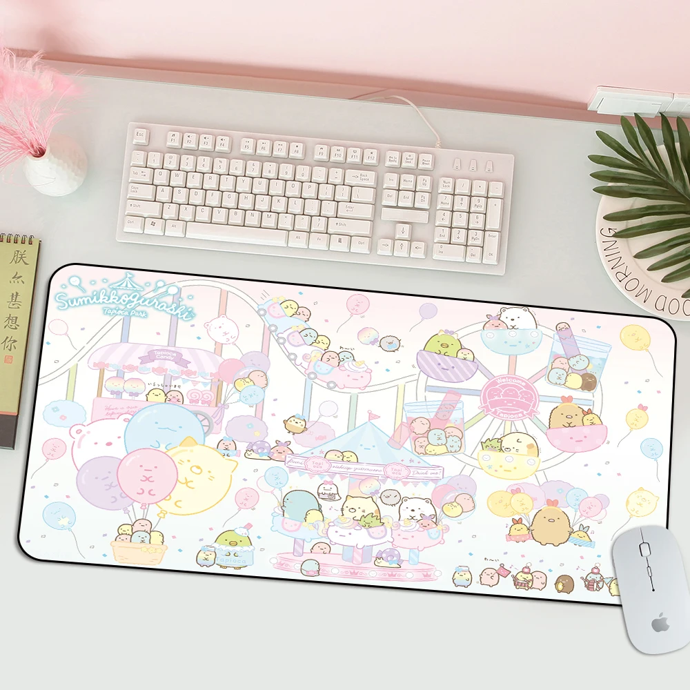 Sumikko Gurashi Mouse Pad 600x300mm Computer Carpet Laptop Mouse Mat Mausepad Office Accessories Office Table Mat Desk Protector