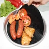 2Pcs Reuseable Non-stick Pan Fry Liner Sheet Cooking Oil Sheet Pad Teflon-coated Fiberglass Cloth Kitchen Tool Frying Pan Pad 5