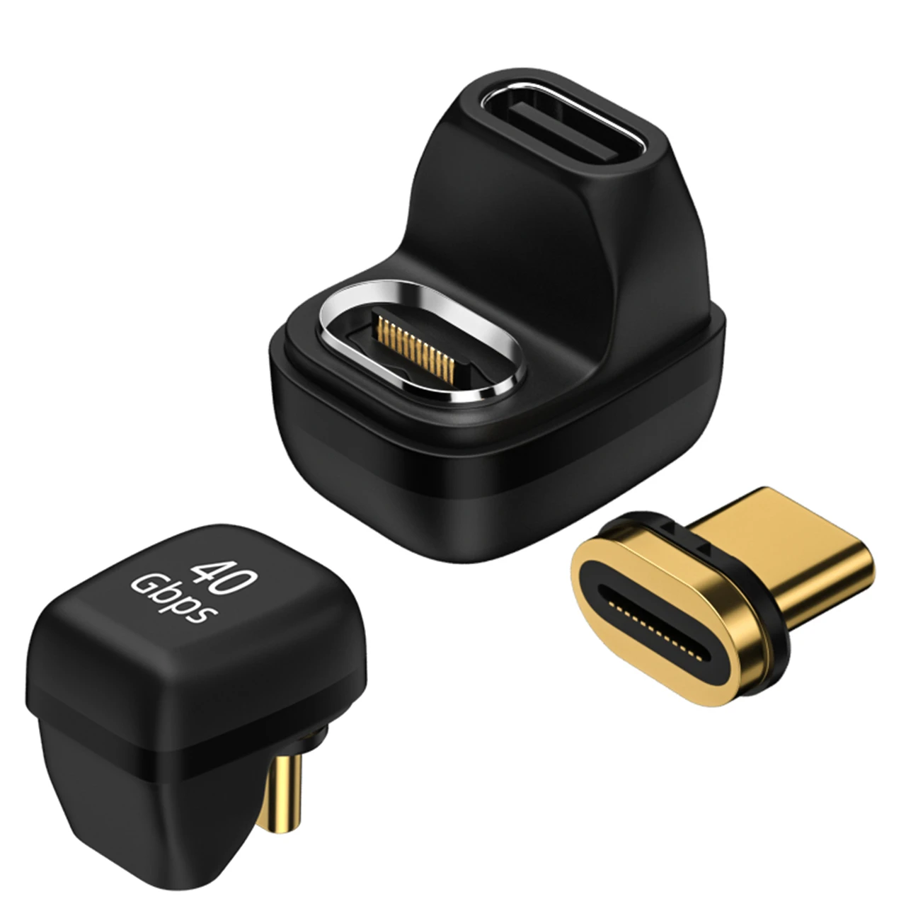 High-Speed U-Shape Magnetic USB-C Adapter with 100W Fast Charging & 8K Display Output