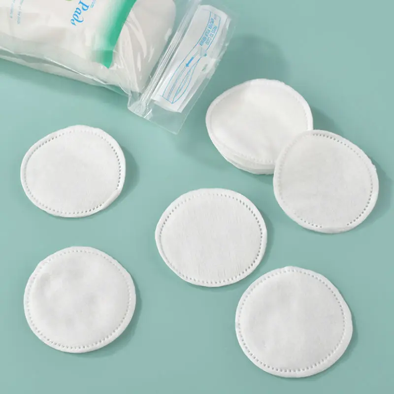 Soft White Cotton Makeup Remover Pads for Facial Skin Care