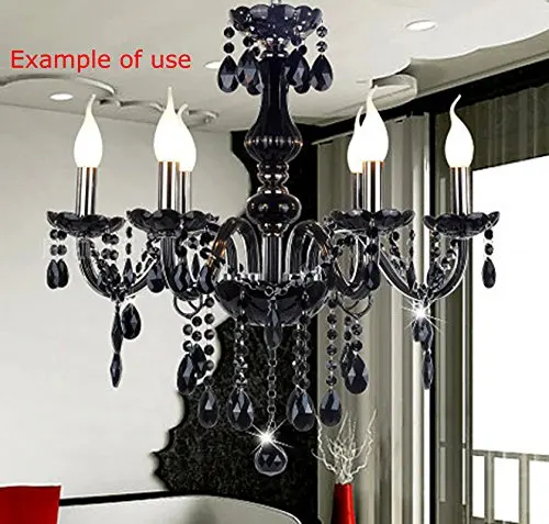 12x 38mm Galss Crystal Teardrop Chandelier Prisms Parts Hanging Pendants Beads +50x Split Ring + 50x 14mm Octagonal Beads Black