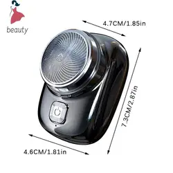 Men's Mini Electric Shaver Pocket Size Face Beard Razor USB Rechargeable Portable Business Trips Hair Trimmer Waterproof
