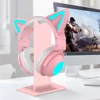 ecouteur sans fil Bluetooth RVB pour filles, casque stéréo avec microphone