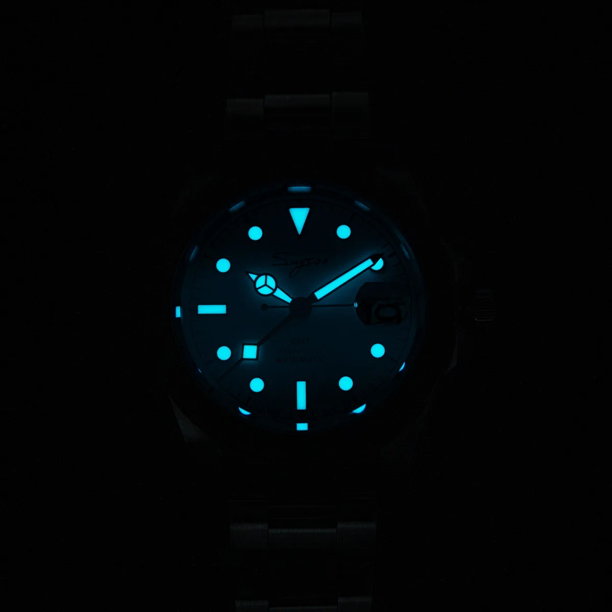 Sugess Men Watch GMT Automatic NH34 Movement 100M Waterproof