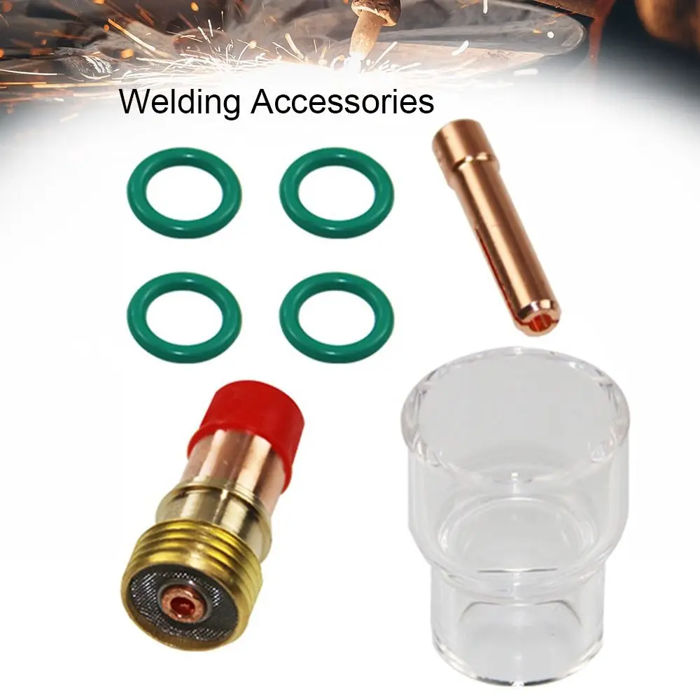 

Durable Welding Gun Tools Welding Accessories Tig Welding Torch Stubby Collets Body Gas Lens #12 Pyrex Glass Cup Kit