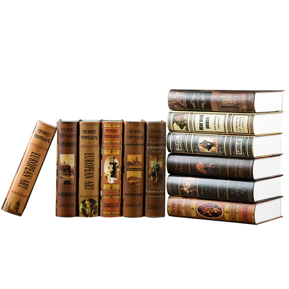 Cabilock Libro de decoración de libro de decoración de libro Caja invisible  Cajas decorativas de madera para libros antiguos Decoraciones de libros