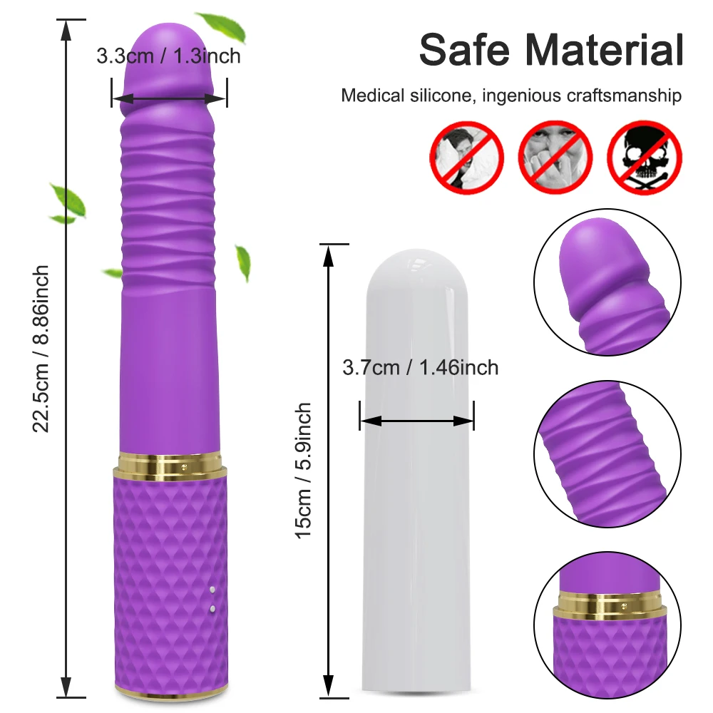 Telescopic Automatic Vibrator for Women Clitoris Stimulator Vagina Masturbation Thrusting G Spot Dildo Sex Toys Adult Goods Sex Toy