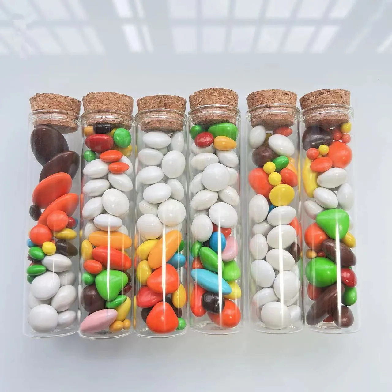 25*100mm Wedding Dragees Test Tube Wedding glass jar Cork Dragees Glass Bottle DIY Crafts Candy Bottle Wedding Gift 2