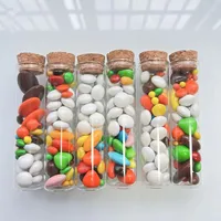 25*100mm Wedding Dragees Test Tube Wedding glass jar Cork Dragees Glass Bottle DIY Crafts Candy Bottle Wedding Gift 2