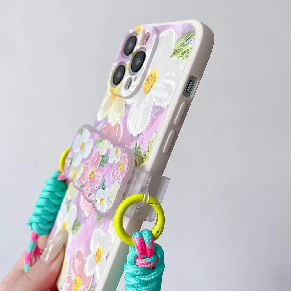 Crossbody Chain Phone Strap with Back Clip Case