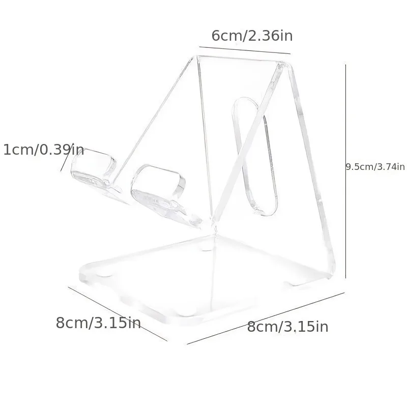 Acrylic Transparent Minimalist Ins Foldable Phone Holder Desktop Lazy Tablet Stand For iPhone iPad Galaxy Tab Smartphone Bracket 3