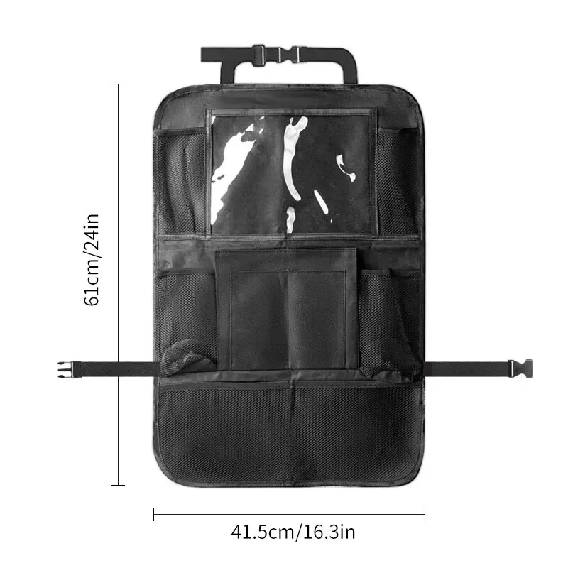 Car Seat Back Storage Bag Anti-kick Car Interior Accessories Storage Bag Simple Oxford Material Snack Toy
