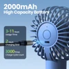 TOPK Mini Portable Fan with Water Mist,2000mAh Capacity& Humidifying Function for Summer Personal Electric Fan USB fans for Room 3