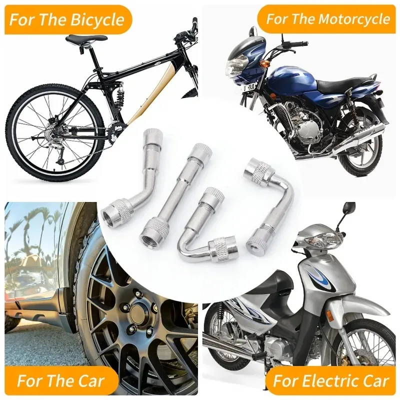 Tire Valve Extension Brass 45 90 135 180 Degree Universal Metal Air Chuck Adapter for Truck Motorcycle Car Tire Inflation Tools