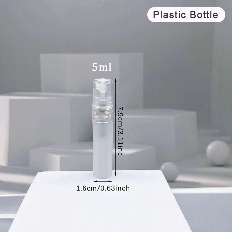 Pack De 20 Botellitas Recargables De 5 Ml - Tubos Vacíos Transparentes Con Jeringas, Para Muestras De Viaje Y Cosméticos