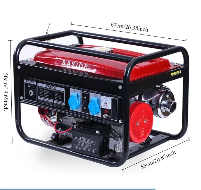 Gasoline Electric Generator,6.5kw Portable Silent Generator,Electric Starting,Single-phase/three-phase Power,Energy Conservation