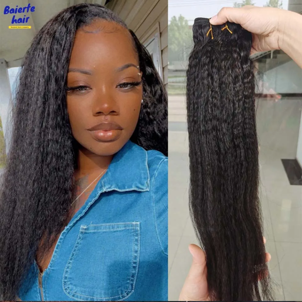 8-30 32 40Inch Brazilian Kinky Straight 1/3 Pcs Remy Human Hair Bundles Extensions human hair extensions,human hair bundles,human hair bulk