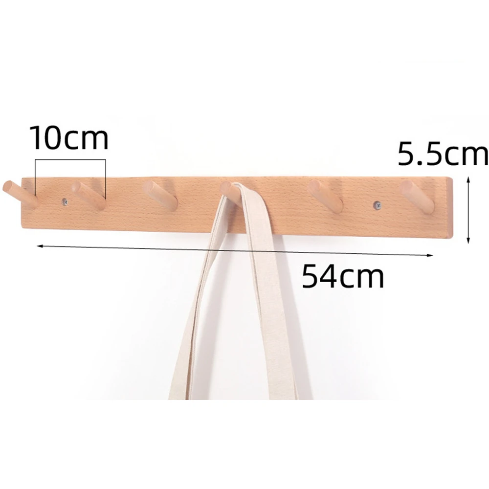 Clothes Hanger Hook Solid Wood Wall Hook Coat Bathroom Hooks for Towels Robe Kitchen Hooks Rack Home Decorative