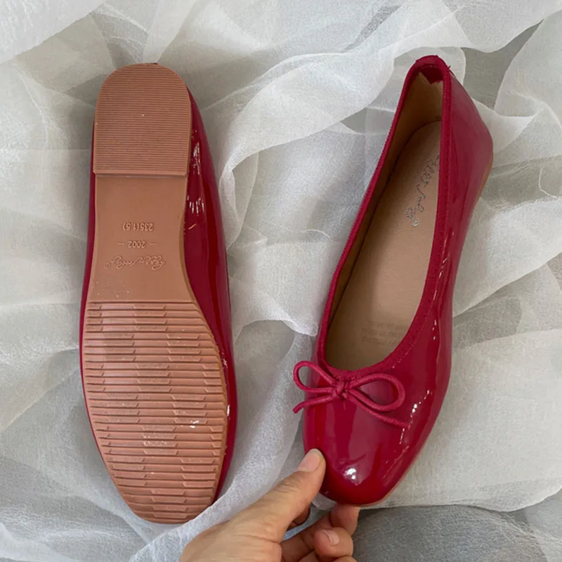 Shallow Female Soft Round Toe Ladies Flats With Shoes Slides Footwear Fashion Butterfly-Knot Women Ballet Flats Dance Shoes 4