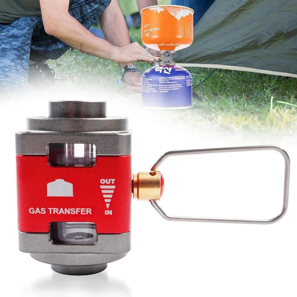 Optischer Gaskartuschen-Konverter für Outdoor-Camping, Restgas-Auffangventil für Gaskartuschen, Adapter für Gaskartuschen-Füllventil, Brennstoff-Umfüllvorrichtung – Detail 1