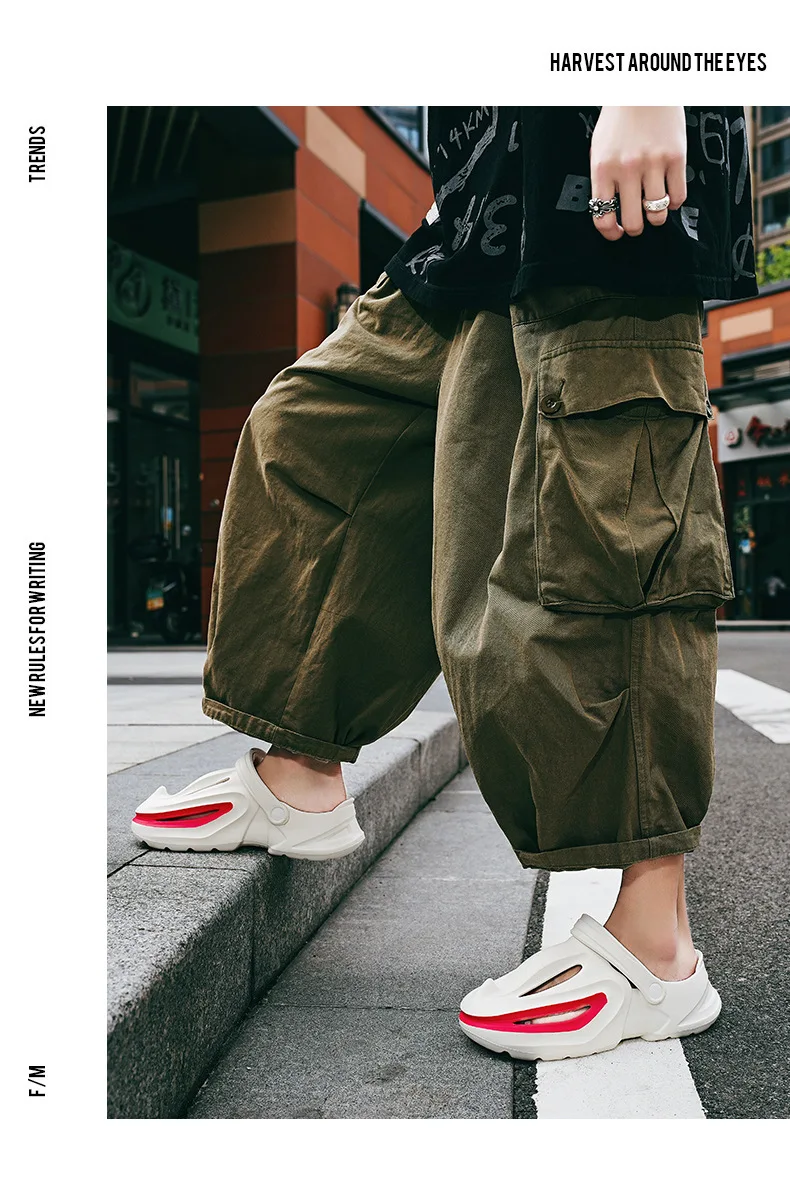 Evshine Men Shark Slides Eva Flat Sandals Summer Beach Footwear_voghion.com