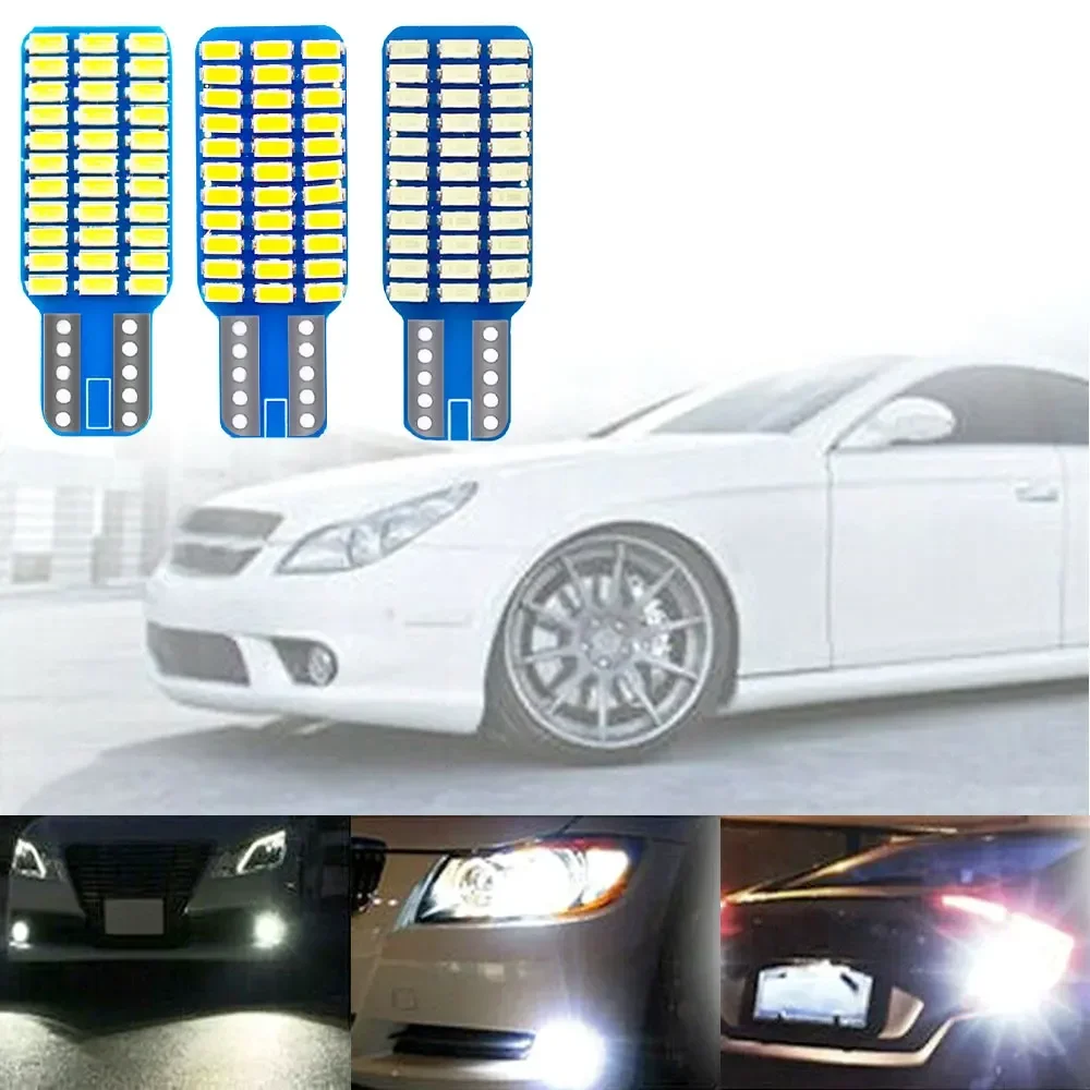 

2Pcs High Quality Car LED Bulbs T10 W5W 3014 33SMD Turn Signal Lamps License Plate Trunk Clearance Lights Warm White Bulb DC 12V