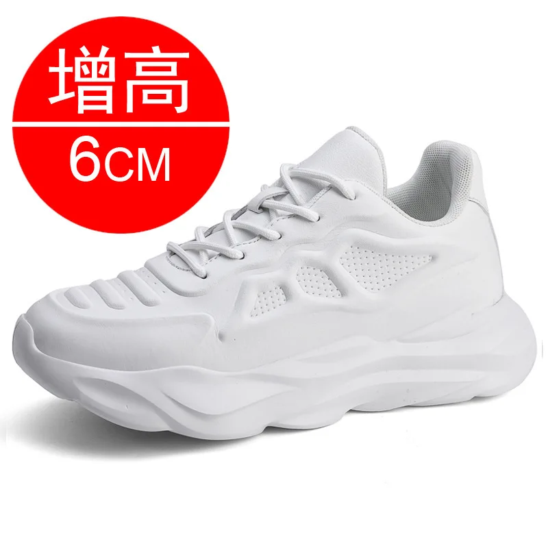 TUMAHE Chaussures Rehaussantes Pour Hommes, Légère Invisible Augmentation De La Hauteur Sportives Baskets Respirantes En Maille Plate Talon Caché Baskets Plus Hautes,8cm Black,38 EU