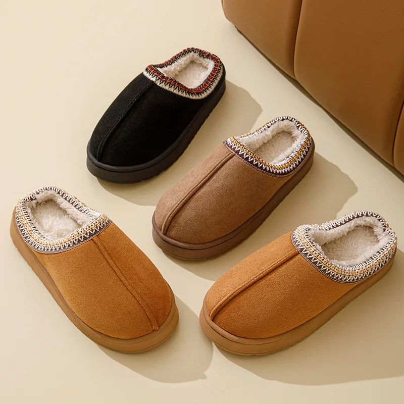 Winter Bohemian Style Indoor Fluffy Slippers with Anti-Slip and Warm Design for Comfortable Feet indoor slippers