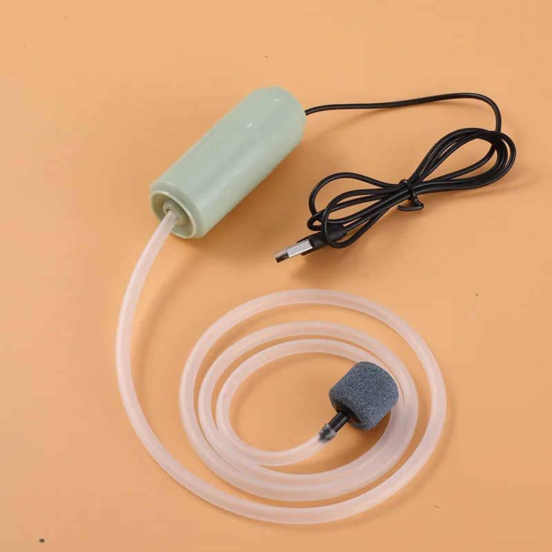 USB Aquarium Air Pump Portable Fish Tank Air Pump Silent Air Compressor Aerator Small Quiet Oxygen Pump with Accessories 5v 1W 