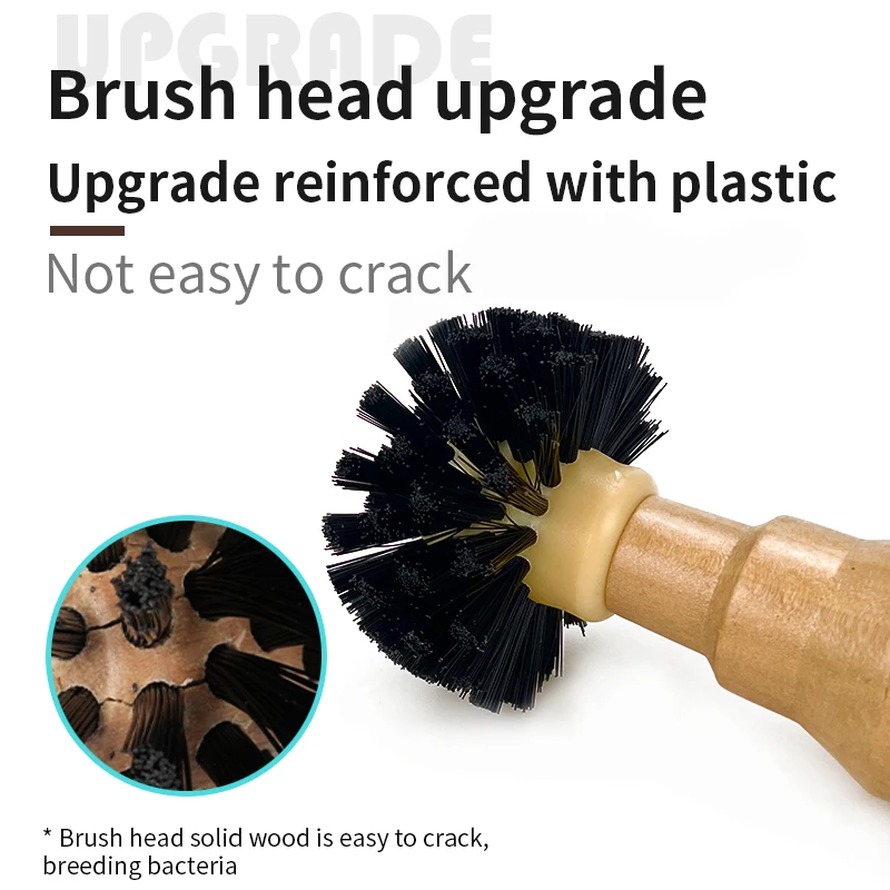 Coffee Cleaning Brush Espresso Portafilter Cleaning Brush For 51mm 54mm 58mm Wooden Handle Professional Barista Cleaning Tools