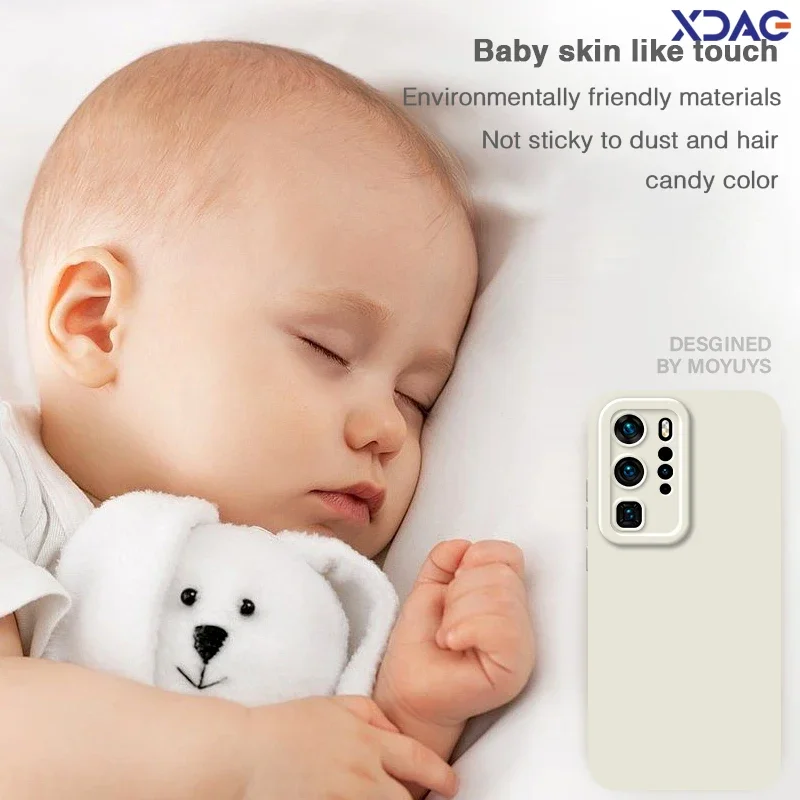 Luxurious Soft Matte Liquid Silicone Case for Huawei - Angel Eyes Design