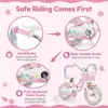 Children's Bike, Toddler Bike with Training Wheels, Streamers, Basket, Handbrake & Rear Brake, Suitable for 3+ Years Old Boys &