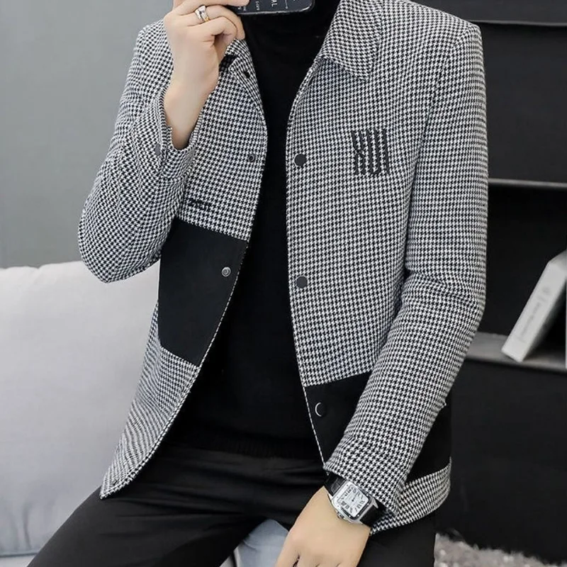 Autumn Winter New Fashion Long Sleeve Jacket Man High Street Solid Color Printing Zipper Pockets Outwear Plus Velvet Warm Tops