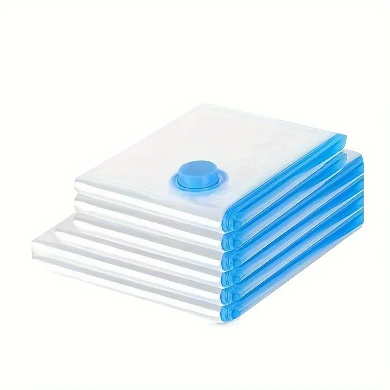 A set of multi size space saving vacuum storage bags with hand pumps - used for storing and organizing clothes and quilts 5