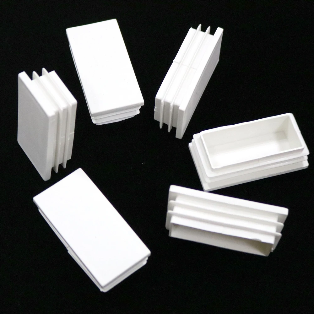2/4/10pcs Plastic Rectangle Blanking End Cap Tube Pipe Box Section Inserts Plug Bung 10x20-100x200mm Chair Leg Dust Cover pipe end cap silicone rubber caps rubber caps silicone rubber plugs floor protector caps