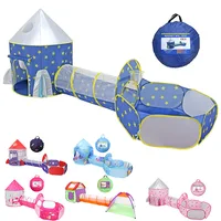 Baby Indoor Ocean Balls Dry Pool Children Space Capsule Toy Tents Tunnel  Toddler Playground Park Foldable Play Playpen 3 In 1 2