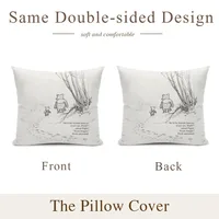 Winnie the Pooh & Piglet Friends Forever Cushion Cover Pillowcase Cushion Pillow Home 2