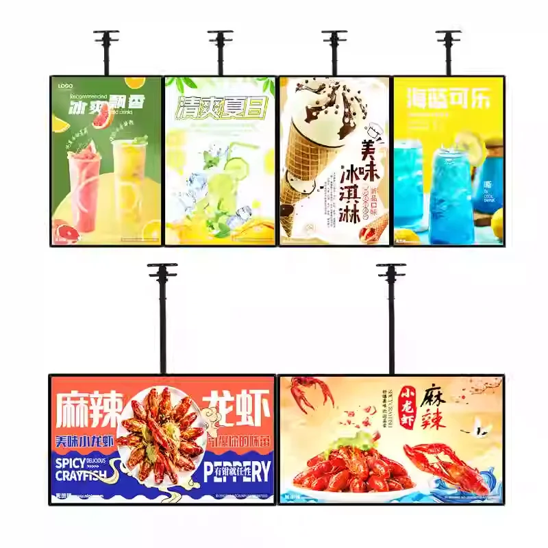 2026년형 고화질 LED 초박형 TV 라이트박스 반투명 매장 광고 라이트박스 가로/세로 겸용