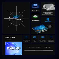 CHUWI MiniBook X ordinateur portable tablette 2 en 1 Intel N150/N100 10.51 "FHD IPS écran 16GB/12GB RAM LPDDR5 512G SSD Windows 11 ordinateur portable 4