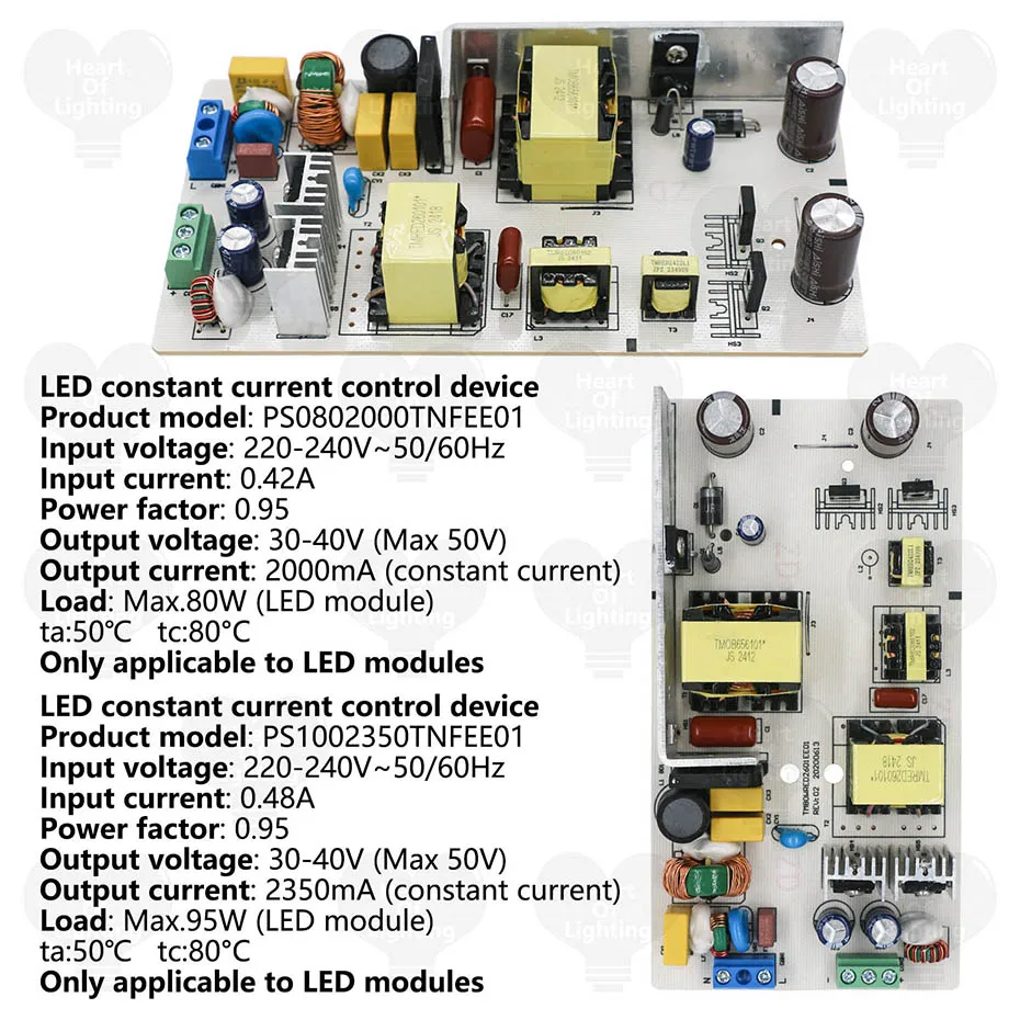 80W 95W LED-Treiber AC 220V Ausgang DC30-40V Netzteil Eingebaute Konstantstrombeleuchtung 2000mA 2350mA Transformationsnetzteil – Detail 1