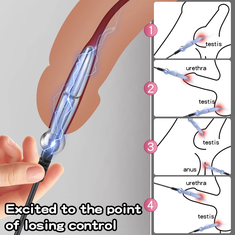 Electric Shock Penis Plug Metal Short Urethra Sounding Rod Toy Horse Eye Stimulator Urethral Masturbator Adult Mens penis sex toys