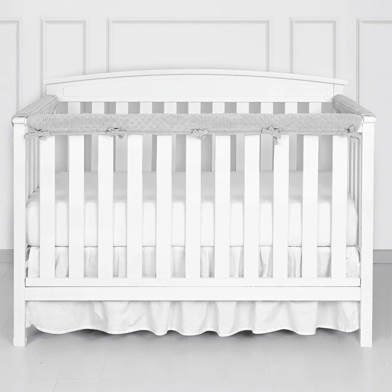 Crib Bumper 3Pcs Infrant Crib Rail Protection Wrap Newborn Baby Anti-bite Bed Fence Safety Guardrail Cover Protective Strip Soft Edge