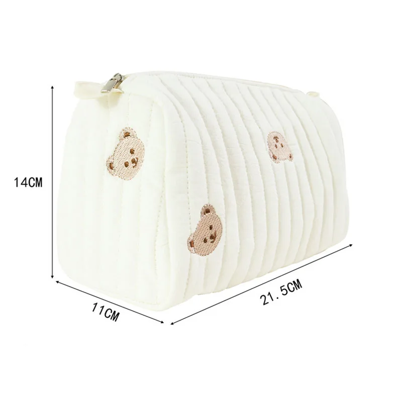 Cute Embroidered Bear Diaper Bag Multi Functional Storage